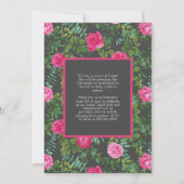 Rose Rose Grey Faire-part de graduation moderne (Dos)