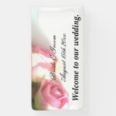 Rose rose image mariage accueil bannière signe (Verticale)