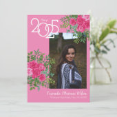 Rose Rose Jolie photo Faire-part de graduation (Debout devant)