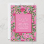 Rose Rose Jolie photo Faire-part de graduation (Dos)