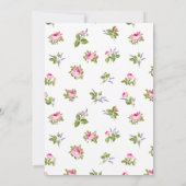 Rose rose & Lavender Floral Invitation (Dos)