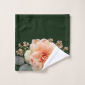 Rose Rose Lilac Bufs Sur Arrière - plan Vert Foncé (Gant de toilette)