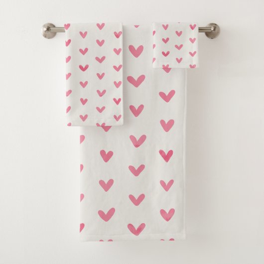 Rose Rose Love Hearts Motif sur Offwhite (En situation)
