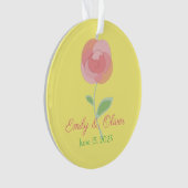 Rose rose mignonne design dans un style moderne (devant)