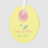 Rose rose mignonne design dans un style moderne (devant)