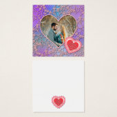 Rose rose moderne Coeur floral Romantique Valentin (Devant & derrière)