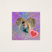 Rose rose moderne Coeur floral Romantique Valentin (Devant)