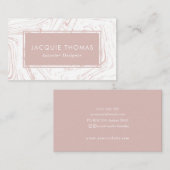 Rose  rose motif carte de visite (Devant / Derrière)