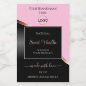 Rose rose noir Wavy Gold avec Étiquettes de produi (Étiquettes simples)