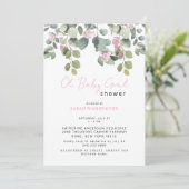 Rose Rose Oh Baby Girl Douche Invitation (Debout devant)