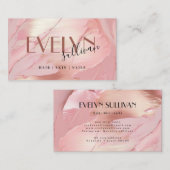 rose rose or brosse traits carte de visite (Devant / Derrière)