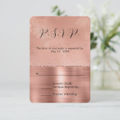 Rose Rose Or Glam Lace Mariage RSVP (Debout devant)