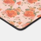 rose rose orangé motif fleuri mariage ressort (Coin)