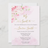 Rose rose pâle 16 invitation (Devant)