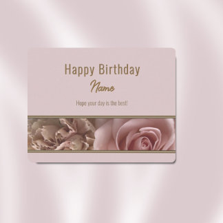 Rose rose pâle Bonne Carte de voeux Anniversaire