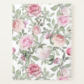 Rose rose pâle Floral Nom Planner (Dos)