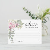 Rose rose pâle Paroles florales de la carte de con (Debout devant)