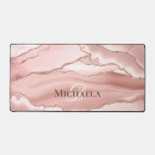 Rose Rose Parties scintillant or Agate Géode Monog (Recto)