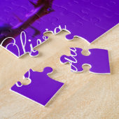 Rose rose Personnalisable Jigsaw Puzzle (Côté)