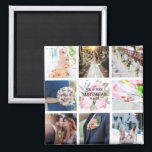 Rose Rose Photo Collage Magnet Wedding Favoriser<br><div class="desc">Trouvez des produits de coordination dans notre collection "Rose & Lavender"!</div>