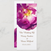 Rose Rose Photo Élégant Mariage Invitation (Devant / Derrière)