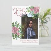 Rose Rose photo Faire-part de graduation (Debout devant)