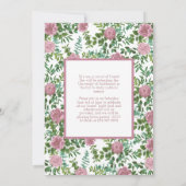 Rose Rose photo Faire-part de graduation (Dos)