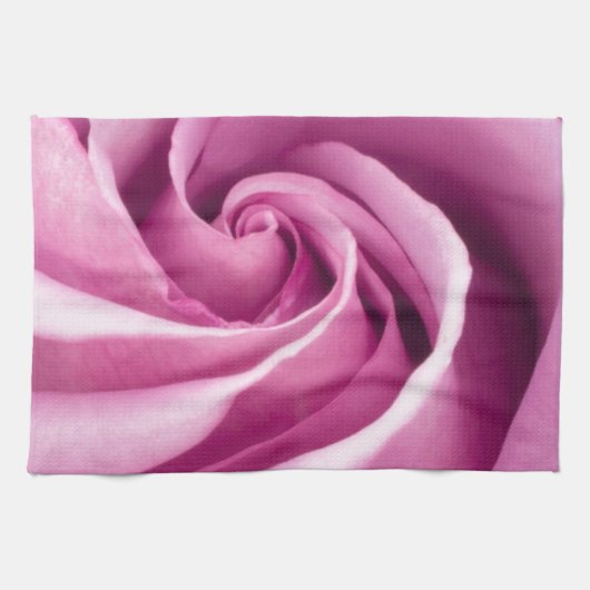 Rose rose pliée à la perfection - Serviette (Horizontal)