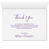 Rose rose & Poppy Floral Bouquet Mariage Merci (Intérieur Horizontal (Bas))