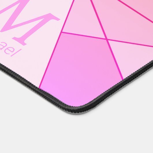 Rose rose rétro Mosaic Triangle Motif Monogramme (Coin)