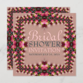 Rose Rose Romance Invitation de la douche nuptiale (Devant / Derrière)