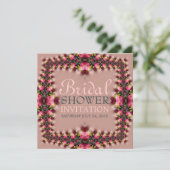 Rose Rose Romance Invitation de la douche nuptiale (Debout devant)