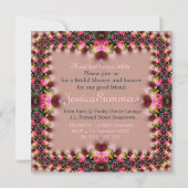 Rose Rose Romance Invitation de la douche nuptiale (Dos)