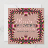 Rose Rose Romance Invitation de la douche nuptiale (Devant)