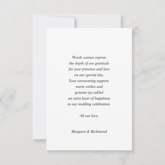 Rose rose rose rose douce Carte de remerciements M (Dos)