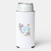 Rose rose ruban Glacière d'anniversaire (Seltzer Verso)