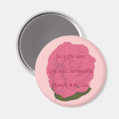 Rose rose, Sauvez les aimants de mariage date (Recto/Verso)