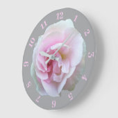 Rose rose sur Gris Arrière - plan Grande horloge (Angle)