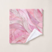 Rose rose - Vagues en mosaïque (Gant de toilette)