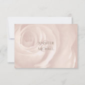rose rose vif floral simple élégant mariage RSVP (Dos)