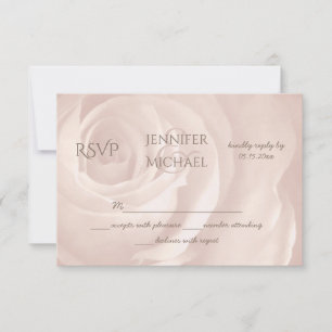 rose rose vif floral simple élégant mariage RSVP