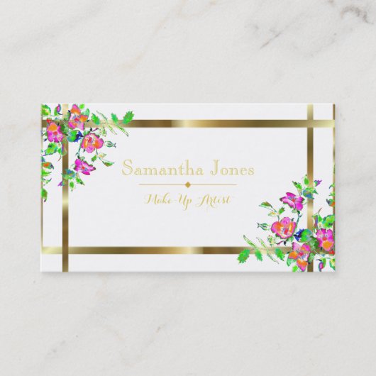 Rose rose vintage - carte de visite (Devant)