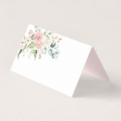 Rose Roses Eucalyptus Vert Mariage Carte Place (Back)