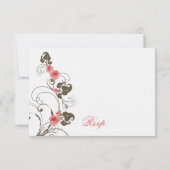 Rose Roses Fleur Elégant Mariage Carte RSVP (Dos)