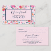 Rose Roses Floral Référer Une Carte De Référence D (Devant / Derrière)