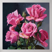Rose Roses Flower Art Imprimer Poster (Devant)