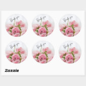 Rose roses merci sticker (Feuille)