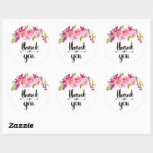 Rose roses merci sticker (Feuille)