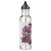 Rose rouge Aquarelle femmes Polka Dot Bouteille d' (Gauche)