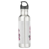 Rose rouge Aquarelle femmes Polka Dot Bouteille d' (Dos)